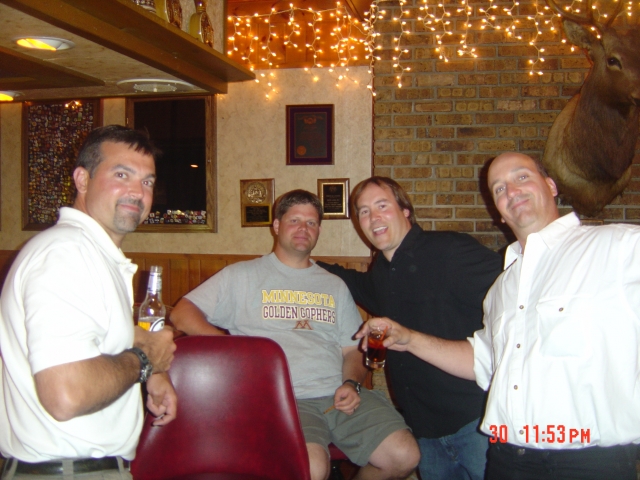 My brother, Mark Udd, Jake Dryke, and I whooping it up at my 10th wedding anniversary party-June 07.
