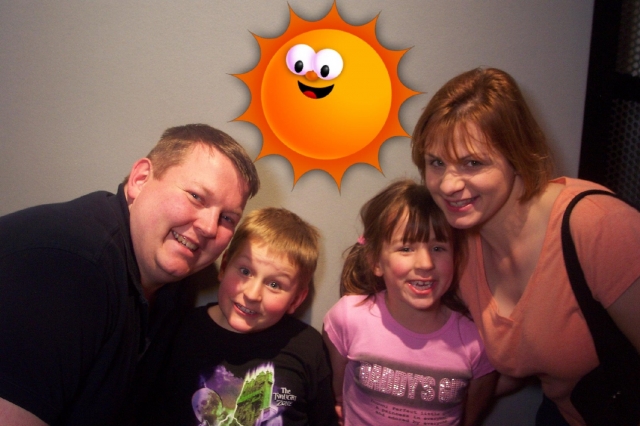 Joe Kmiech with wife Tanya and kids Jake and Taylor.  Circa 2003