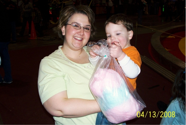 Lisa Van Doren (McKeever) and my son at the Circus 2008 